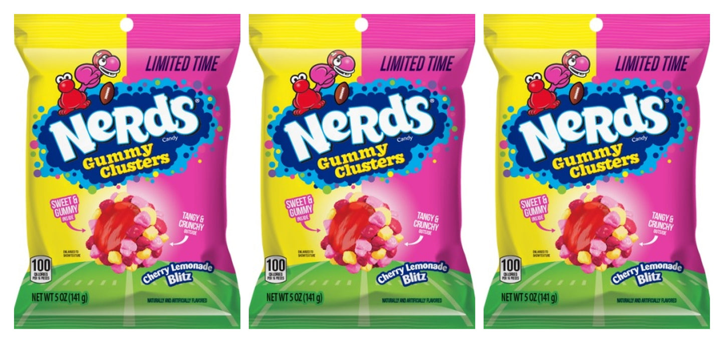 Nerds Gummy Clusters Cherry Lemonade Blitz 5oz Peg Bags — 3-Pack