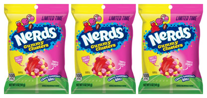 Nerds Gummy Clusters Cherry Lemonade Blitz 5oz Peg Bags — 3-Pack