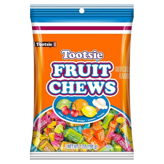 Tootsie Fruit Chews Peg Bag 7oz pack — full package
