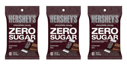 Hershey's Zero Sugar Milk Chocolate Candy 3oz Bags — 3-Pack