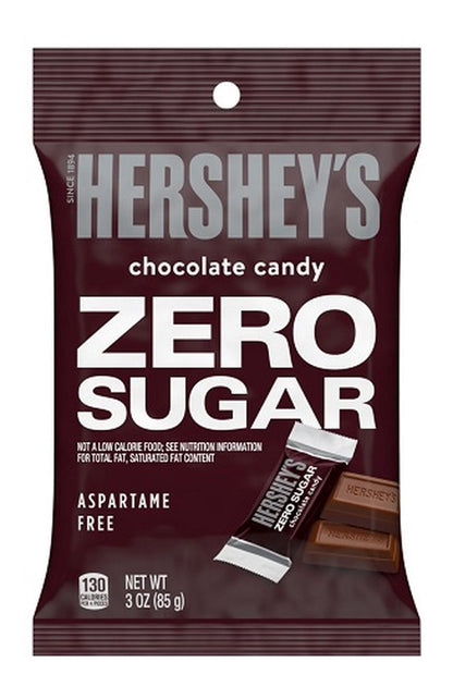 Hershey's Zero Sugar Milk Chocolate Candy 3oz Bags — pack