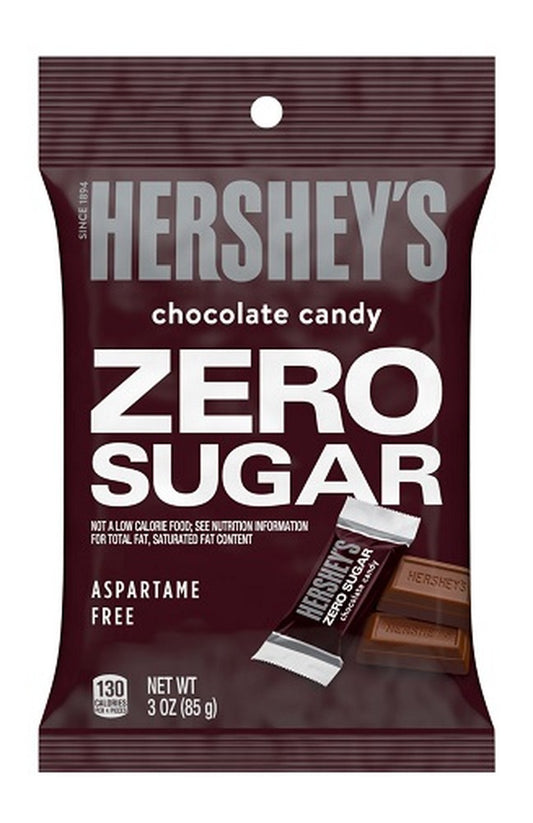 Hershey's Zero Sugar Milk Chocolate Candy 3oz Bags — pack