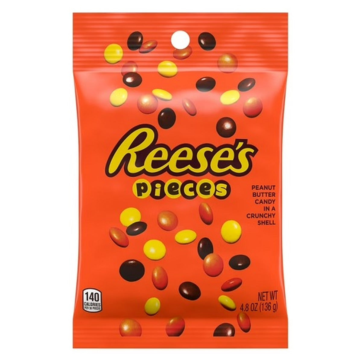 Reese's Pieces 4.8oz Peg Bag pack — full package