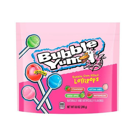 Bubble Yum Filled Lollipops Pouch 8.8oz — full package