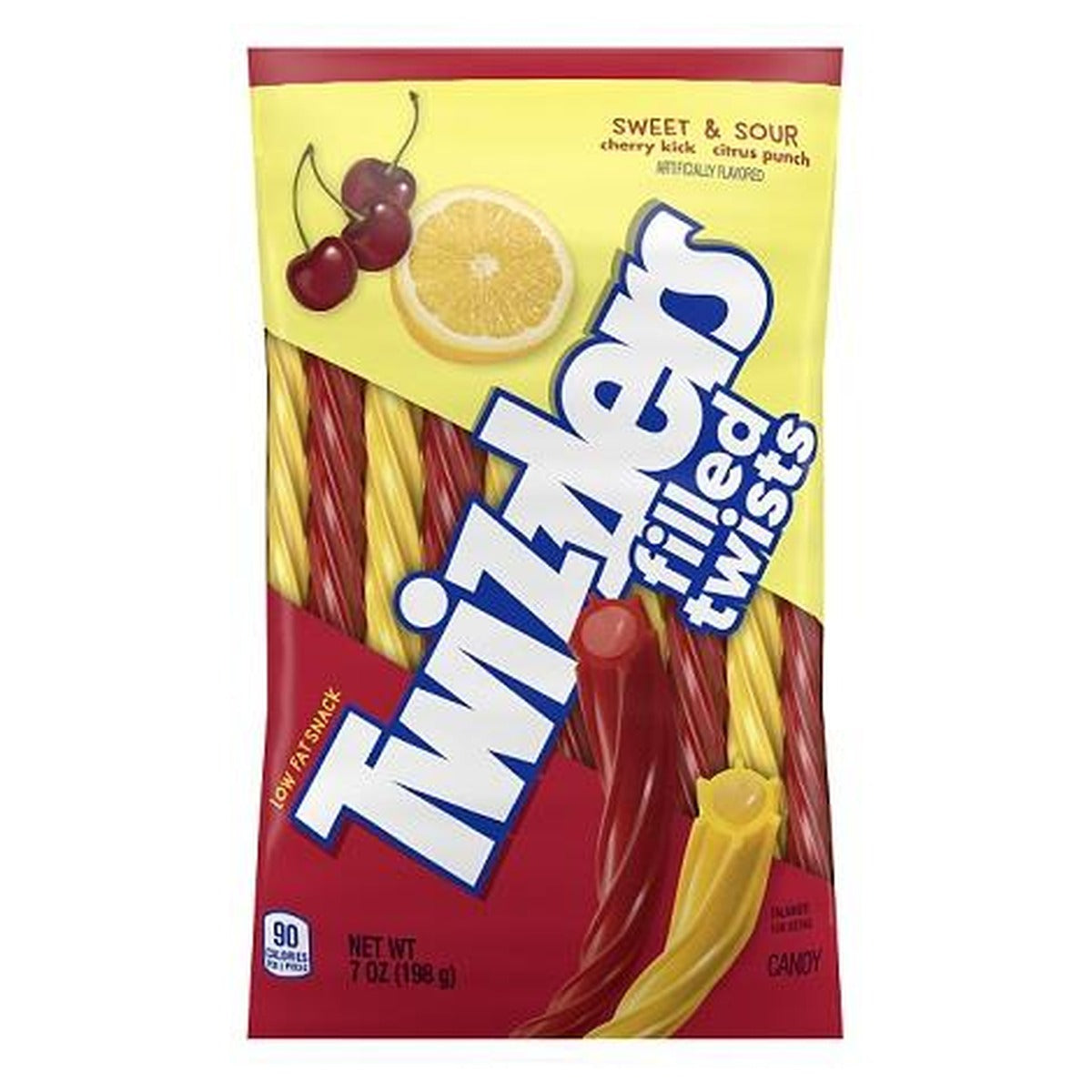 Twizzlers Filled Sweet & Sour Peg Bag 7oz pack — full package