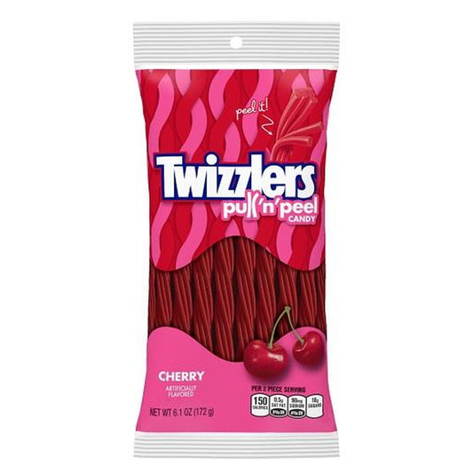 Twizzlers Cherry Pull 'n' Peel Peg Bag 6.1oz pack — full package