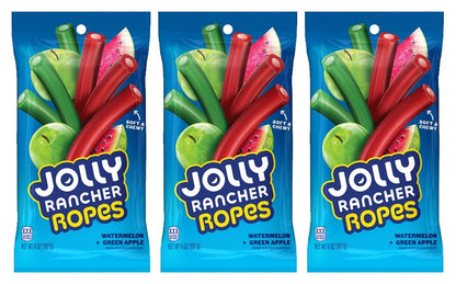 Jolly Rancher Ropes Watermelon & Green Apple 6oz Peg Bags — 3-Pack