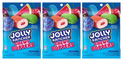 Jolly Rancher Chewy Poppers Original 6.2oz Peg Bags — 3-Pack