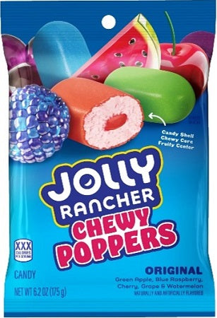 Jolly Rancher Chewy Poppers Original 6.2oz Peg Bags — pack