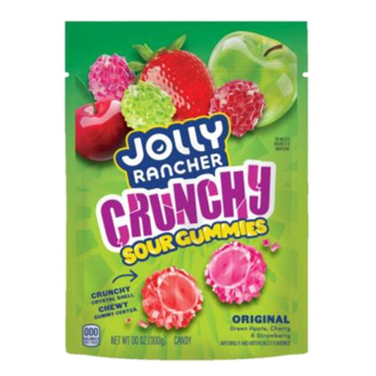 Jolly Rancher Crunchy Sour Gummies Peg 5.2oz — Case of 12