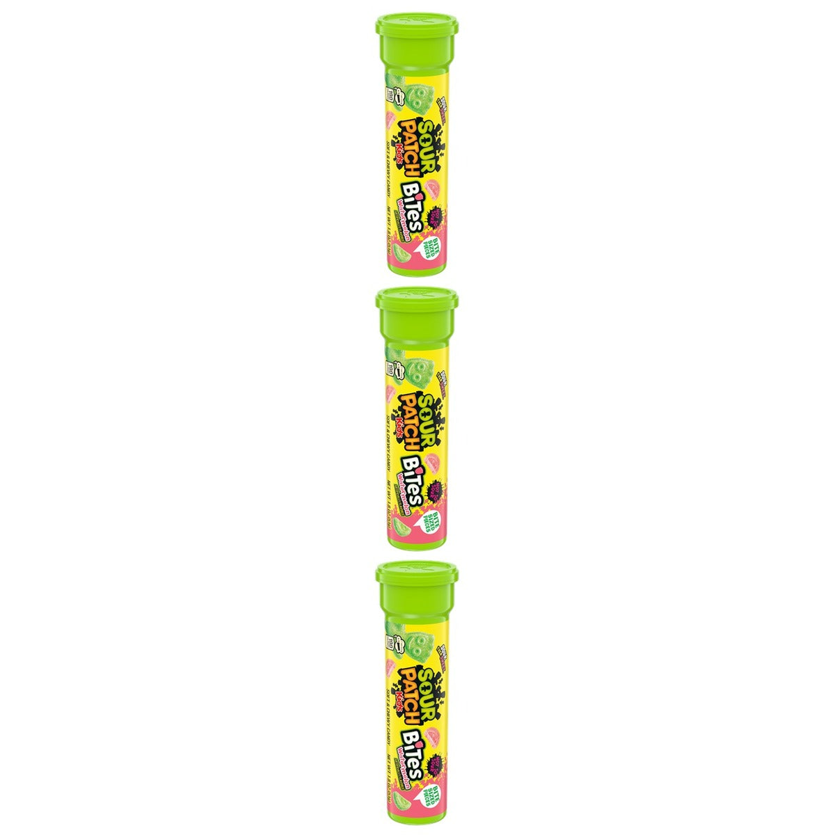 Sour Patch Kids Limited Edition Bites Watermelon Tube 1.8oz — 3-Pack