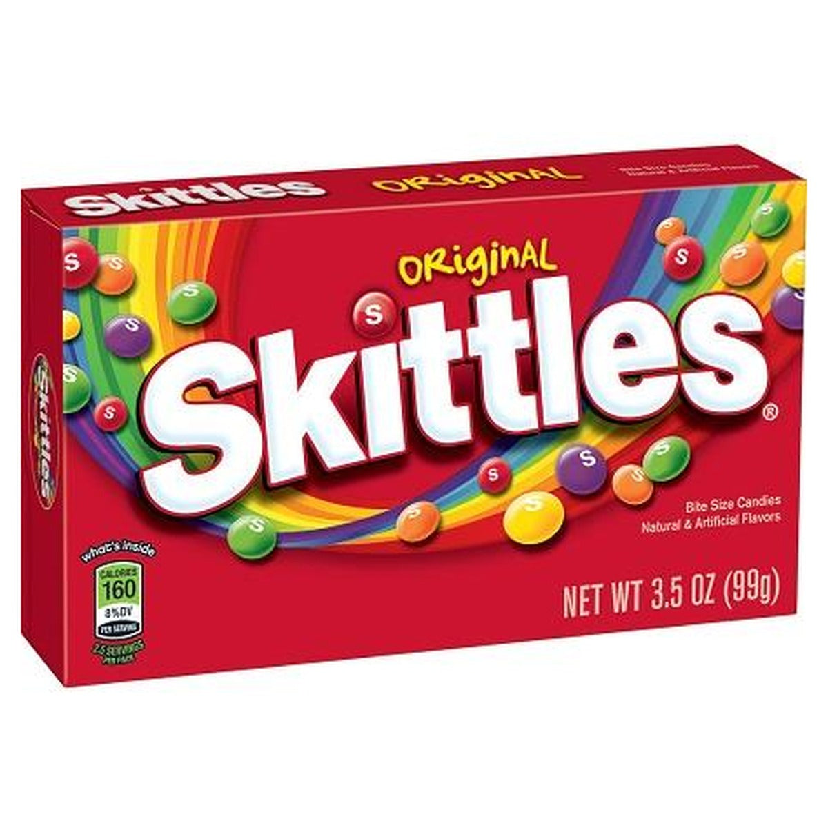 Skittles Original 3.5oz Theater Box pack — full package