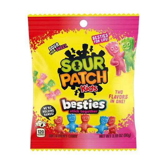 Sour Patch Kids Besties 3.18oz Peg Bag pack — full package
