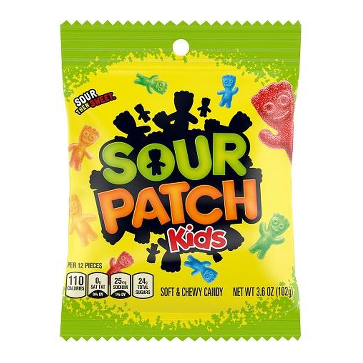 Sour Patch Kids Original 3.6oz Peg Bag pack — full package