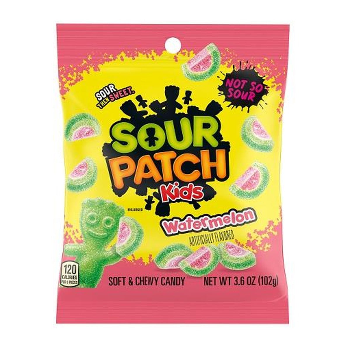 Sour Patch Kids Watermelon 3.6oz Peg Bag pack — full package