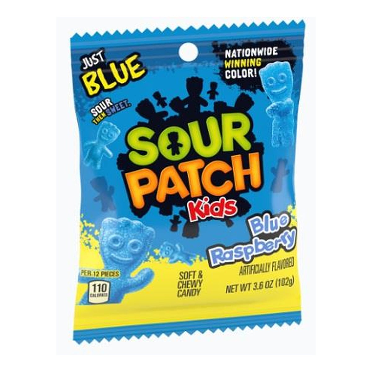 Sour Patch Kids Blue Raspberry 3.6oz Peg Bag pack — full package