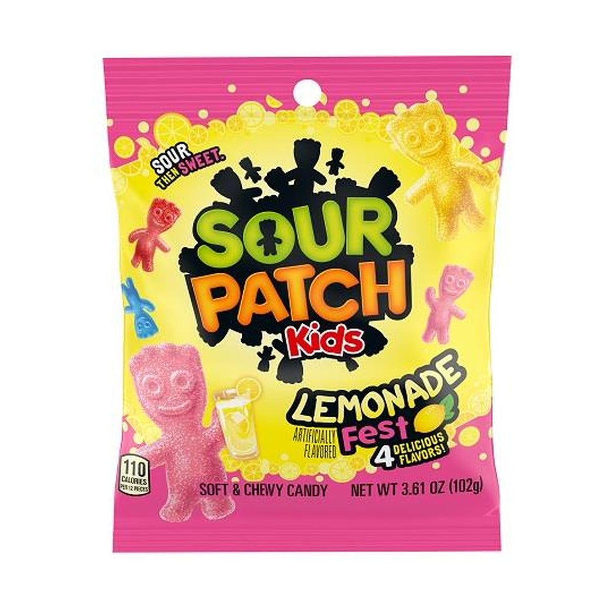 Sour Patch Kids Lemonade 3.61oz Peg Bag pack — full package
