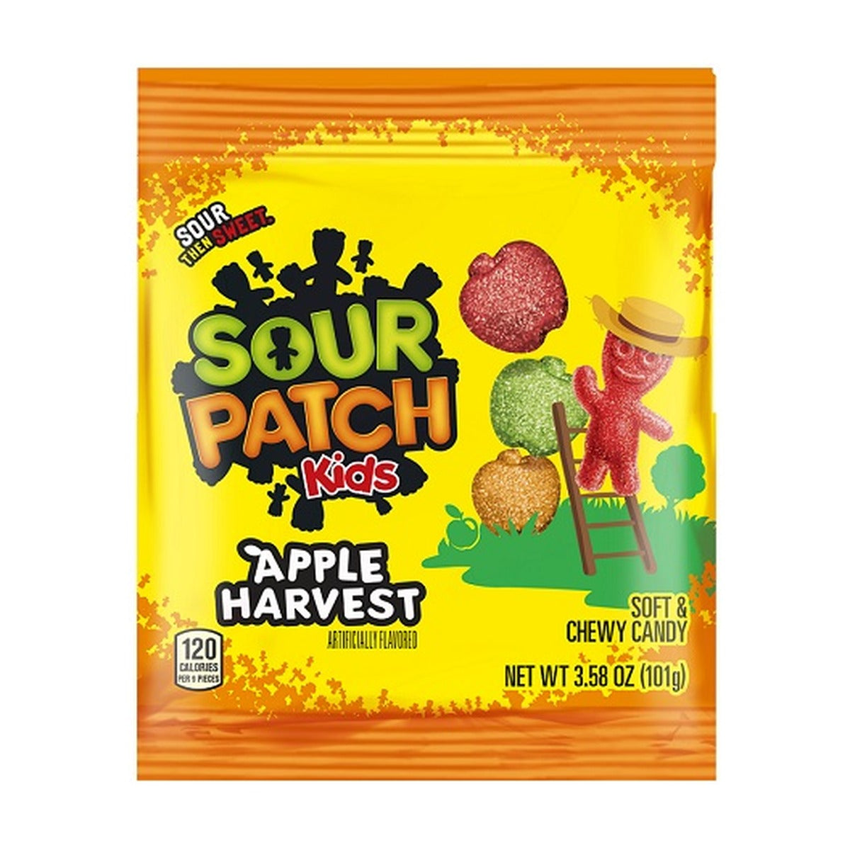 Sour Patch Kids Apple Harvest 3.58oz Peg Bag pack — full package