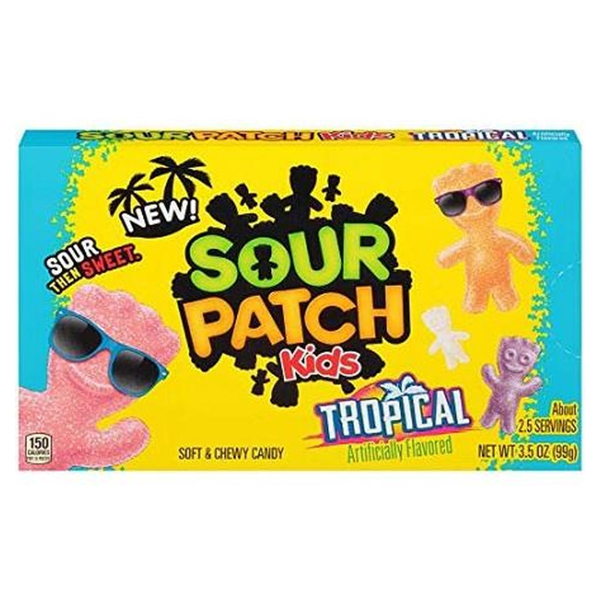 Sour Patch Kids Tropical 3.5oz Theater Box pack — full package