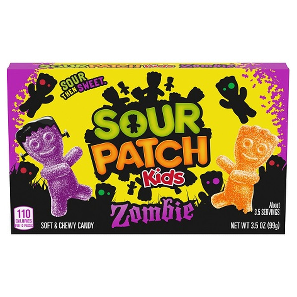 Sour Patch Kids Zombies 3.5oz Theater Box pack — full package