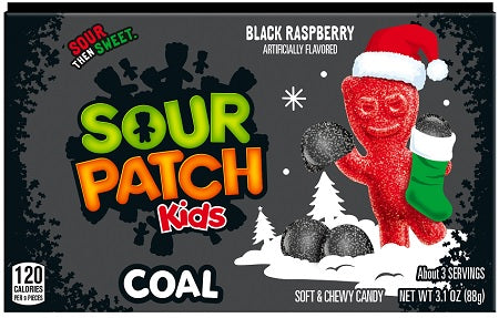 Sour Patch Kids Coal Black Raspberry 3.1oz Theater Boxes — pack