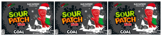 Sour Patch Kids Coal Black Raspberry 3.1oz Theater Boxes — 3-Pack