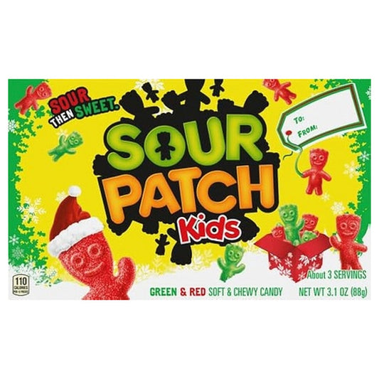 Sour Patch Kids Red & Green 3.1oz Theater Box pack — full package