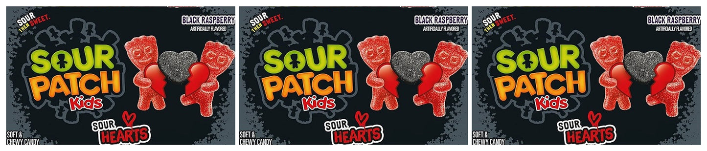 Sour Patch Kids Sour Hearts 3.1oz Theater Boxes — 3-Pack