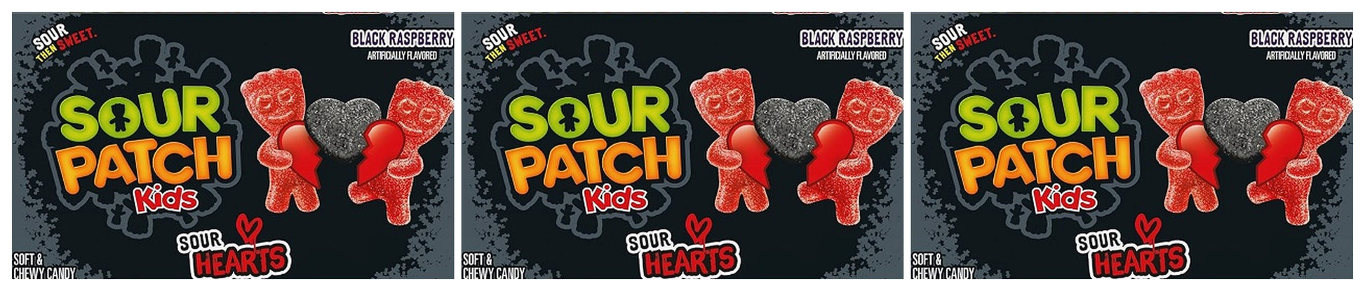 Sour Patch Kids Sour Hearts 3.1oz Theater Boxes — 3-Pack