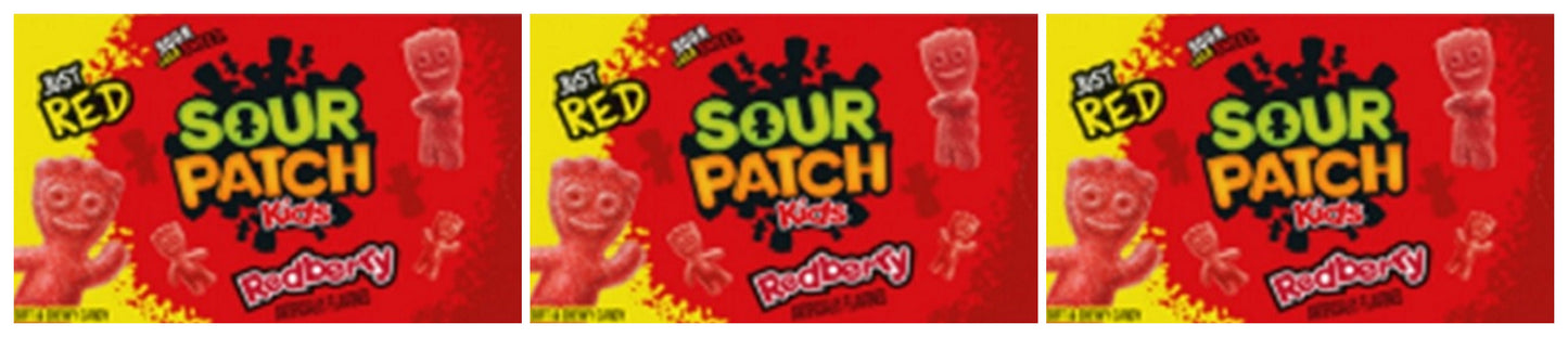 Sour Patch Kids Red Berry 3.5oz Theater Boxes — 3-Pack