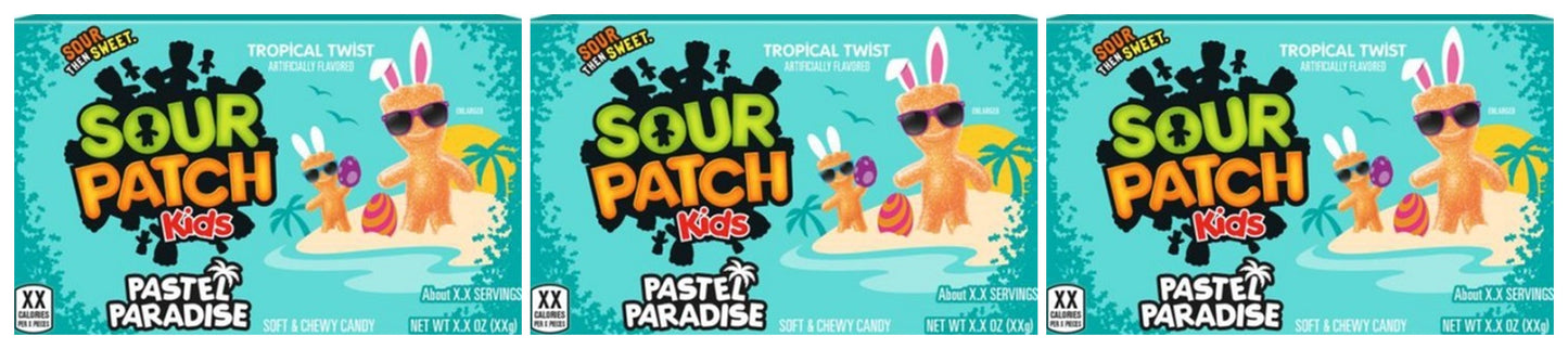 Sour Patch Kids Tropical Twist 3.08oz Theater Boxes — 3-Pack