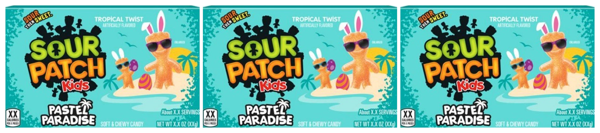 Sour Patch Kids Tropical Twist 3.08oz Theater Boxes — 3-Pack
