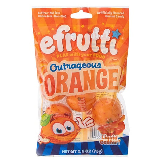 e.frutti 3D Fruit Outrageous Orange 2.6oz Peg Bag pack — full package