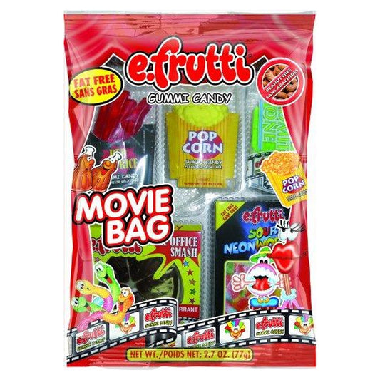 e.frutti Movie Bag Gummy 2.7oz Peg Bag pack — full package