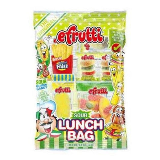 e.frutti Sour Lunch Bag Gummy 2.7oz Peg Bag pack — full package