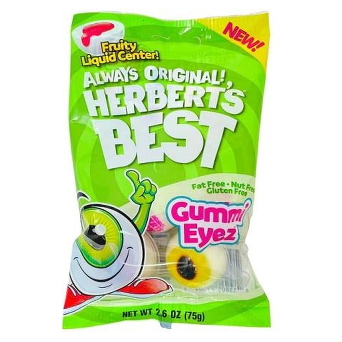 Herbert's Best Gummi Eyez 2.6oz Peg Bag pack — full package
