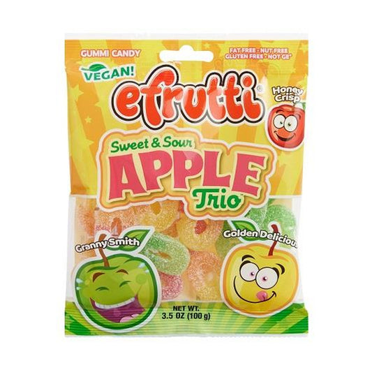 e.frutti Sweet & Sour Apple Trio 3.5oz Peg Bag pack — full package