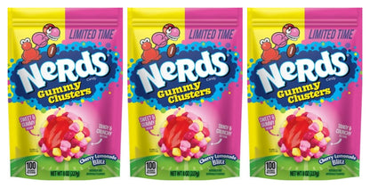 Nerds Gummy Clusters Cherry Lemonade Blitz 8oz Bags — 3-Pack