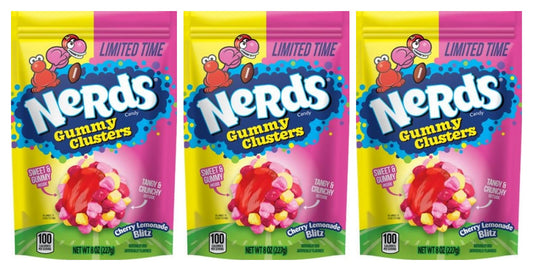 Nerds Gummy Clusters Cherry Lemonade Blitz 8oz Bags — 3-Pack