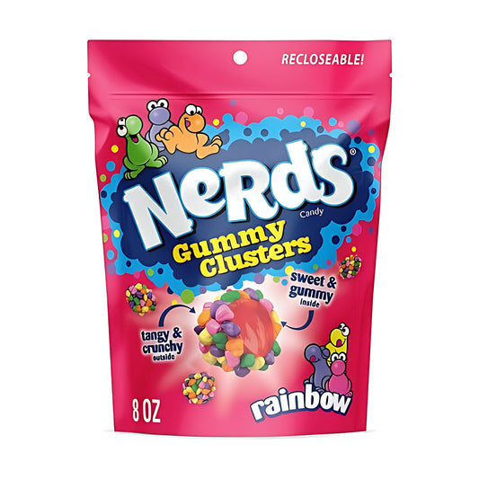 Nerds Gummy Clusters Rainbow 8oz pack — full package