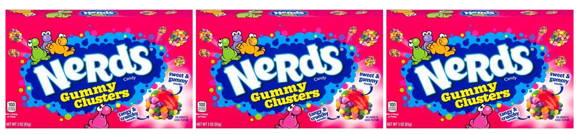Nerds Gummy Clusters Theater Boxes 3oz — 3-Pack
