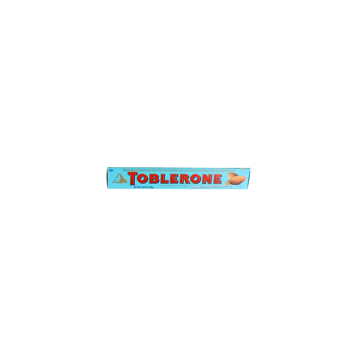 Toblerone Crunchy Salted Almond 3.52oz pack — full package