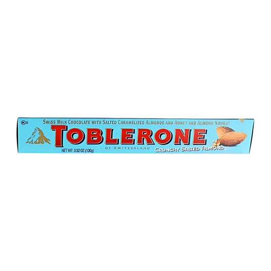 Toblerone Crunchy Salted Almond 3.52oz pack — full package