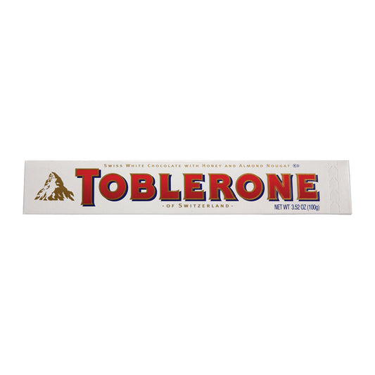Toblerone White Chocolate 3.52oz pack — full package