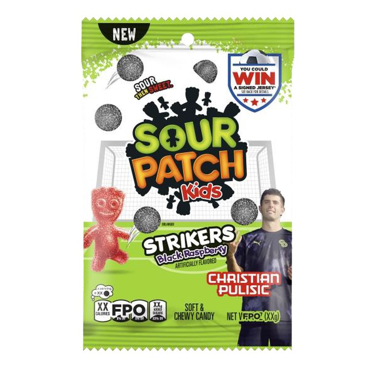 Sour Patch Strikers Black Raspberry 6.7oz Peg Bag pack — full package