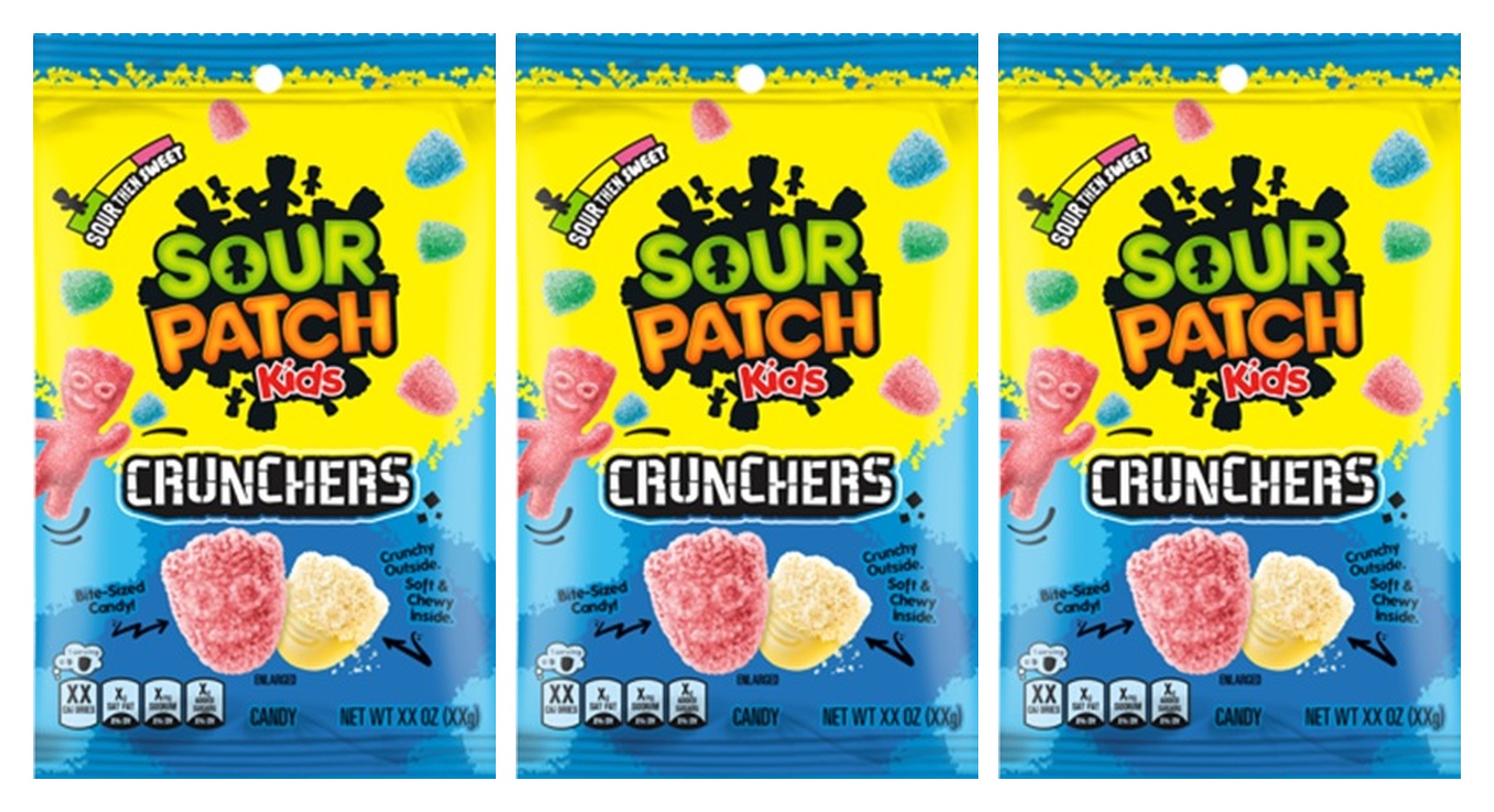 Sour Patch Kids Crunchers 6.33oz Bags — 3-Pack
