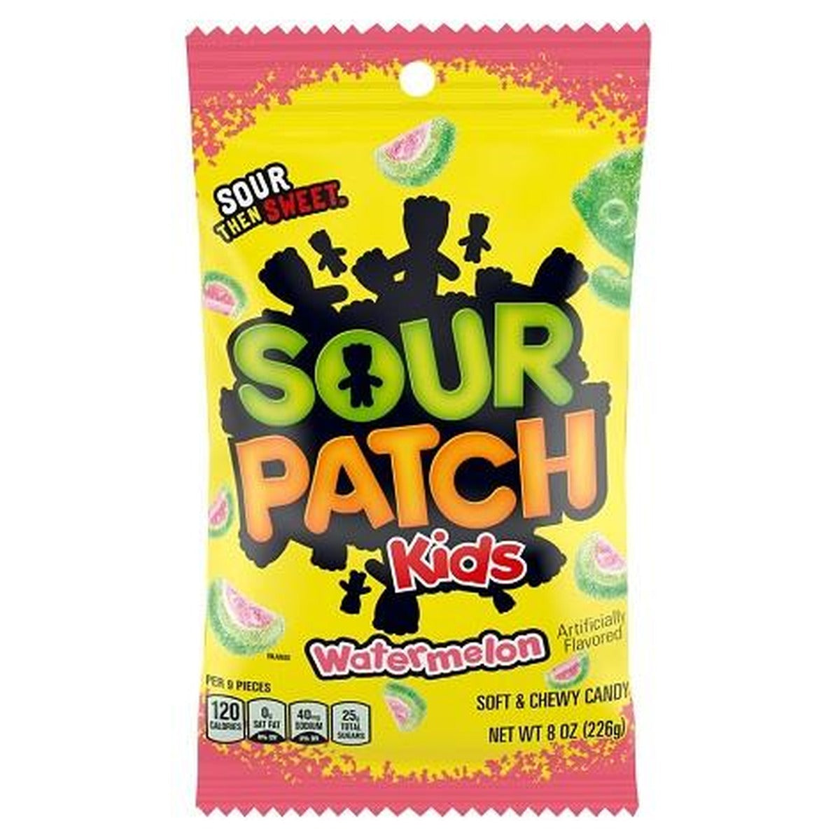 Sour Patch Watermelon 8oz Peg Bag pack — full package
