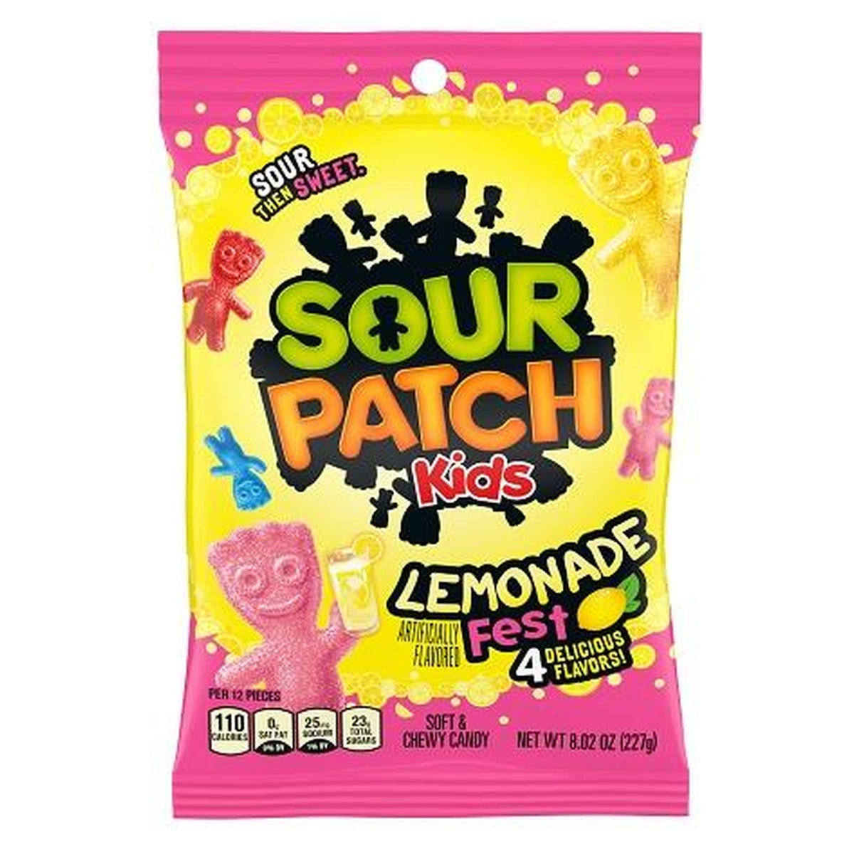 Sour Patch Kids Lemonade 8.02oz Peg Bag pack — full package