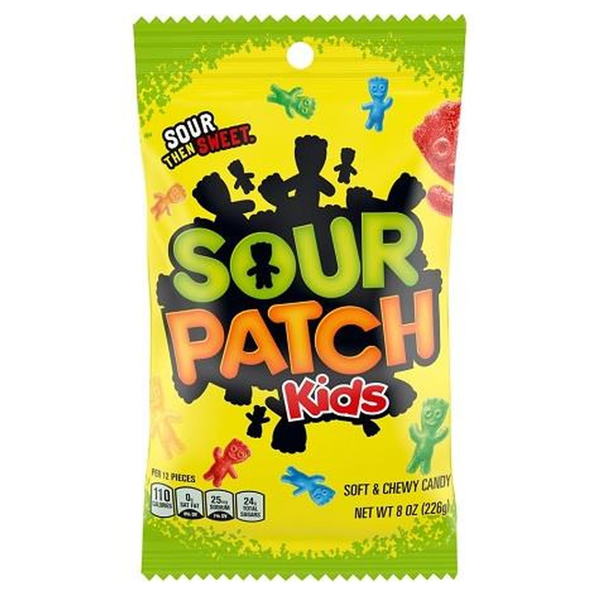 Sour Patch Kids 8oz Peg Bag pack — full package