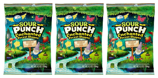 Sour Punch Enchanted Forest Shapes 6.5oz Peg Bags — 3-Pack